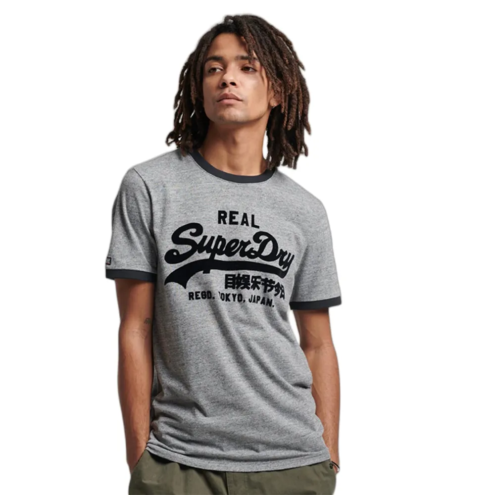 Superdry T shirt Toanl Homme Gris