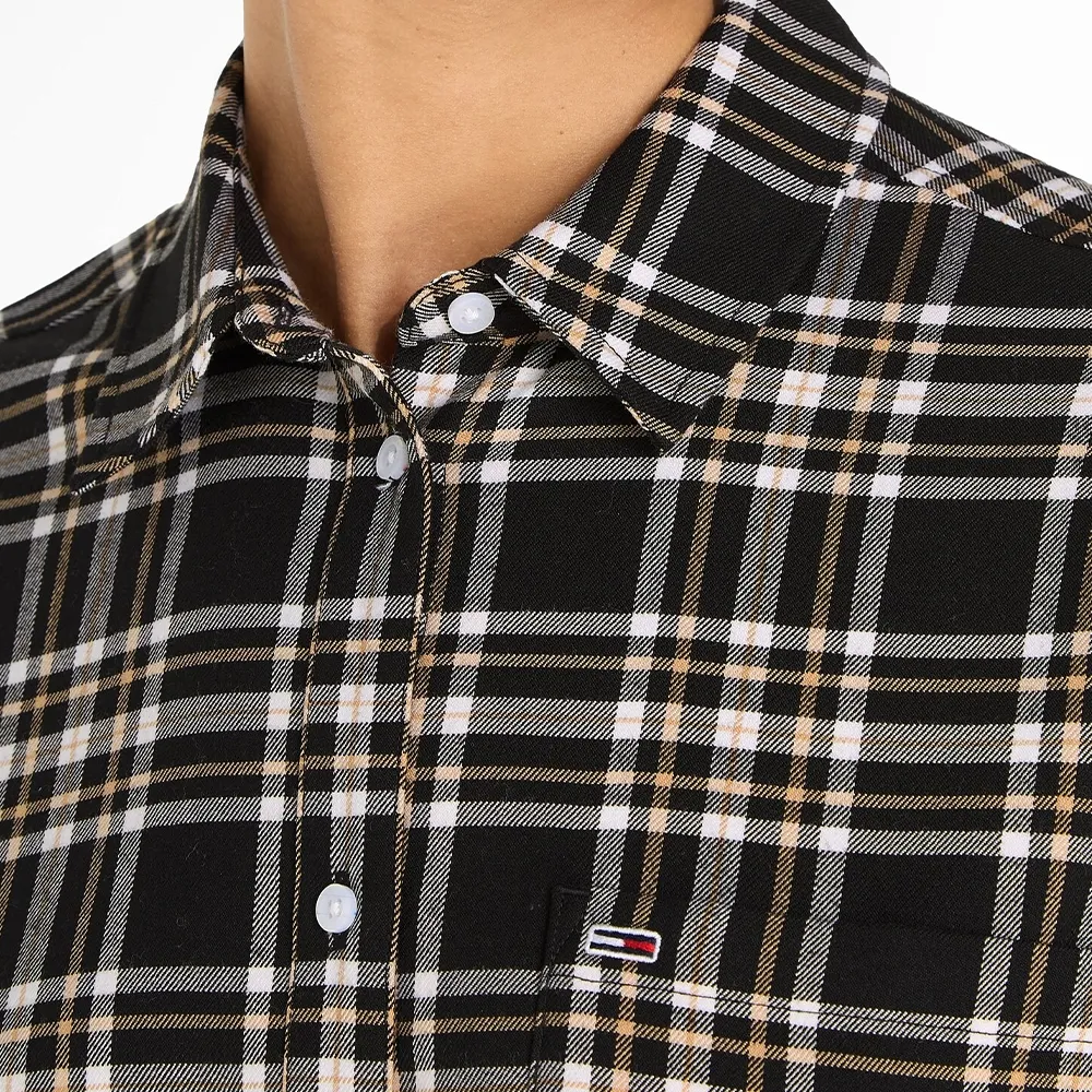 Chemise JCREW Boyfriend à Carreaux Noir/blanc – Taille 0/XS – Occasion Bon état
