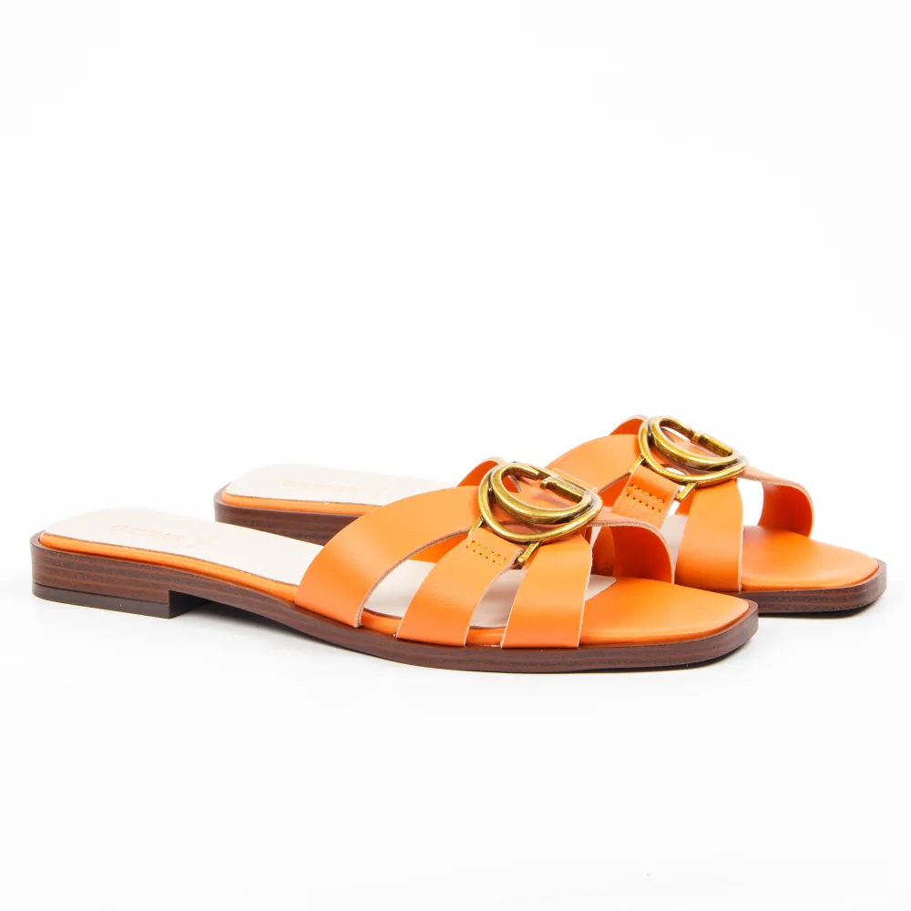 Claquette femme Guess Symo Orange ZESHOES