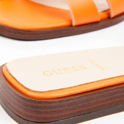 Claquette femme Guess Symo Orange - ZESHOES