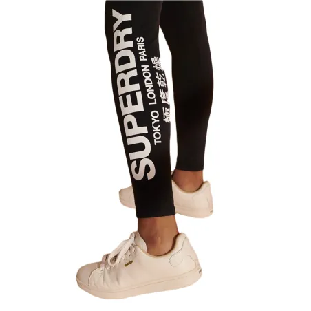 Legging femme Superdry Noir Logo elastic