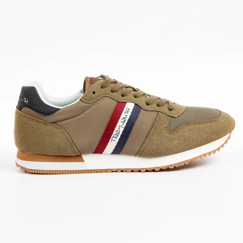 Basket Teddy Smith tricolore Homme Kaki