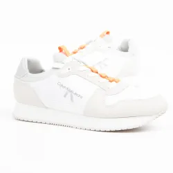 Basket de ville basse homme Calvin Klein Retro Runner Blanc - ZESHOES