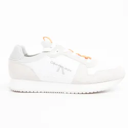 Basket de ville basse homme Calvin Klein Retro Runner Blanc - ZESHOES