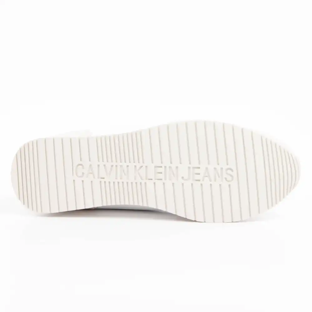 Basket de ville basse homme Calvin Klein Retro Runner Blanc - ZESHOES