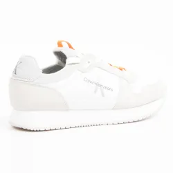 Basket de ville basse homme Calvin Klein Retro Runner Blanc - ZESHOES