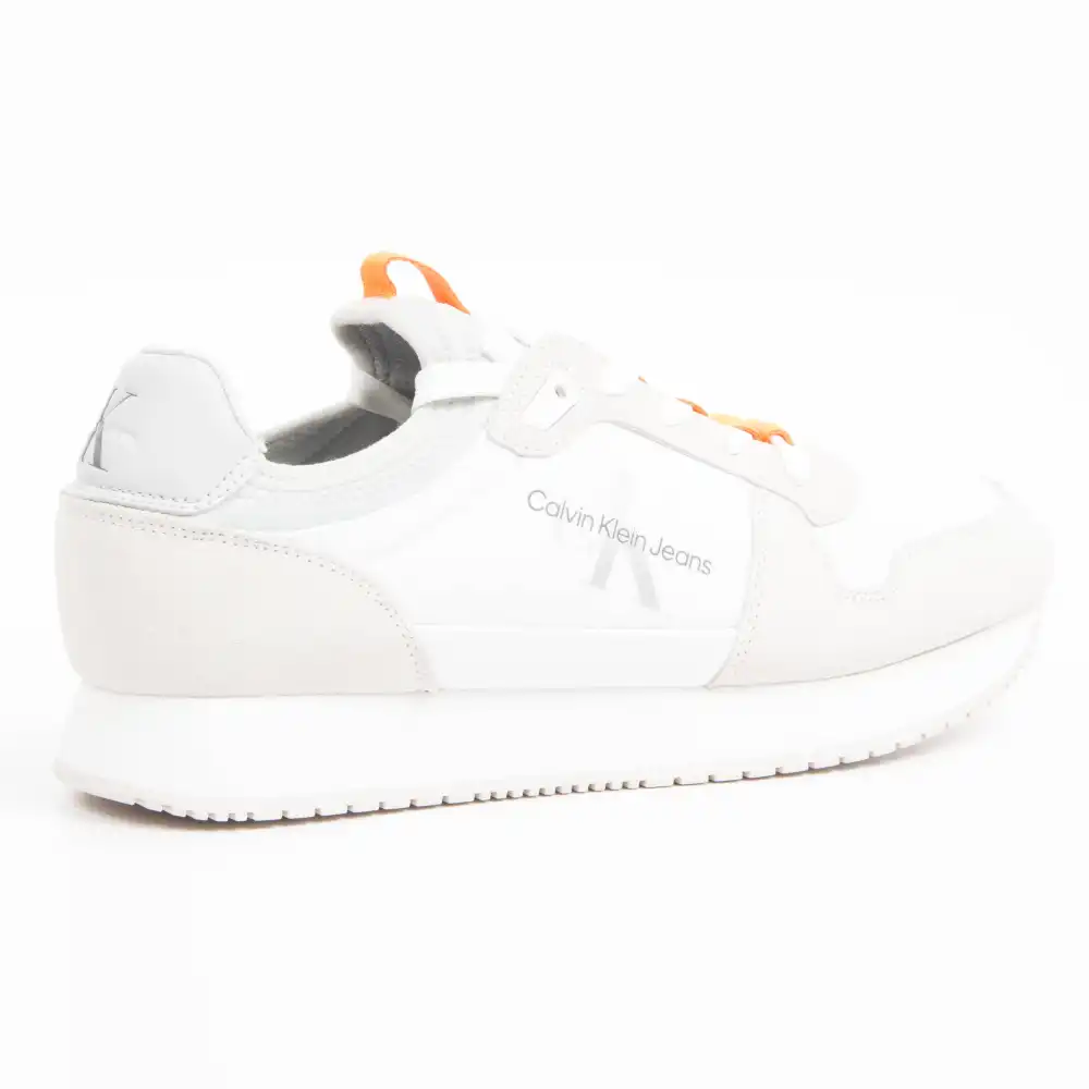 Basket de ville basse homme Calvin Klein Retro Runner Blanc - ZESHOES
