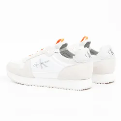 Basket de ville basse homme Calvin Klein Retro Runner Blanc - ZESHOES