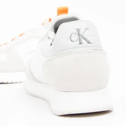Basket de ville basse homme Calvin Klein Retro Runner Blanc - ZESHOES