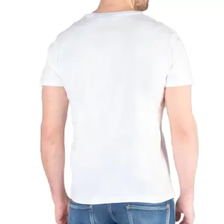 T shirt manche courte homme Le Temps Des Cerises Blanc Gaspa 