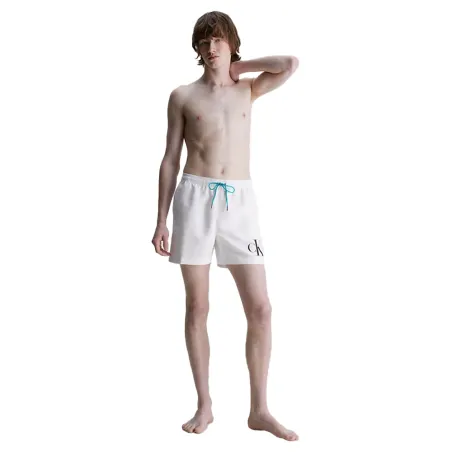 Short de bain homme Calvin Klein Blanc Monogram