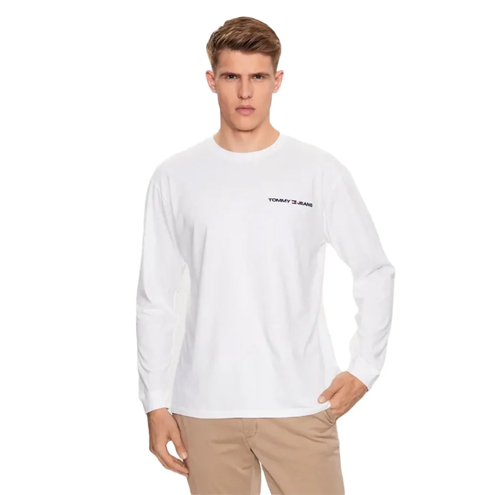 Tommy Jeans T shirt flag Homme Blanc