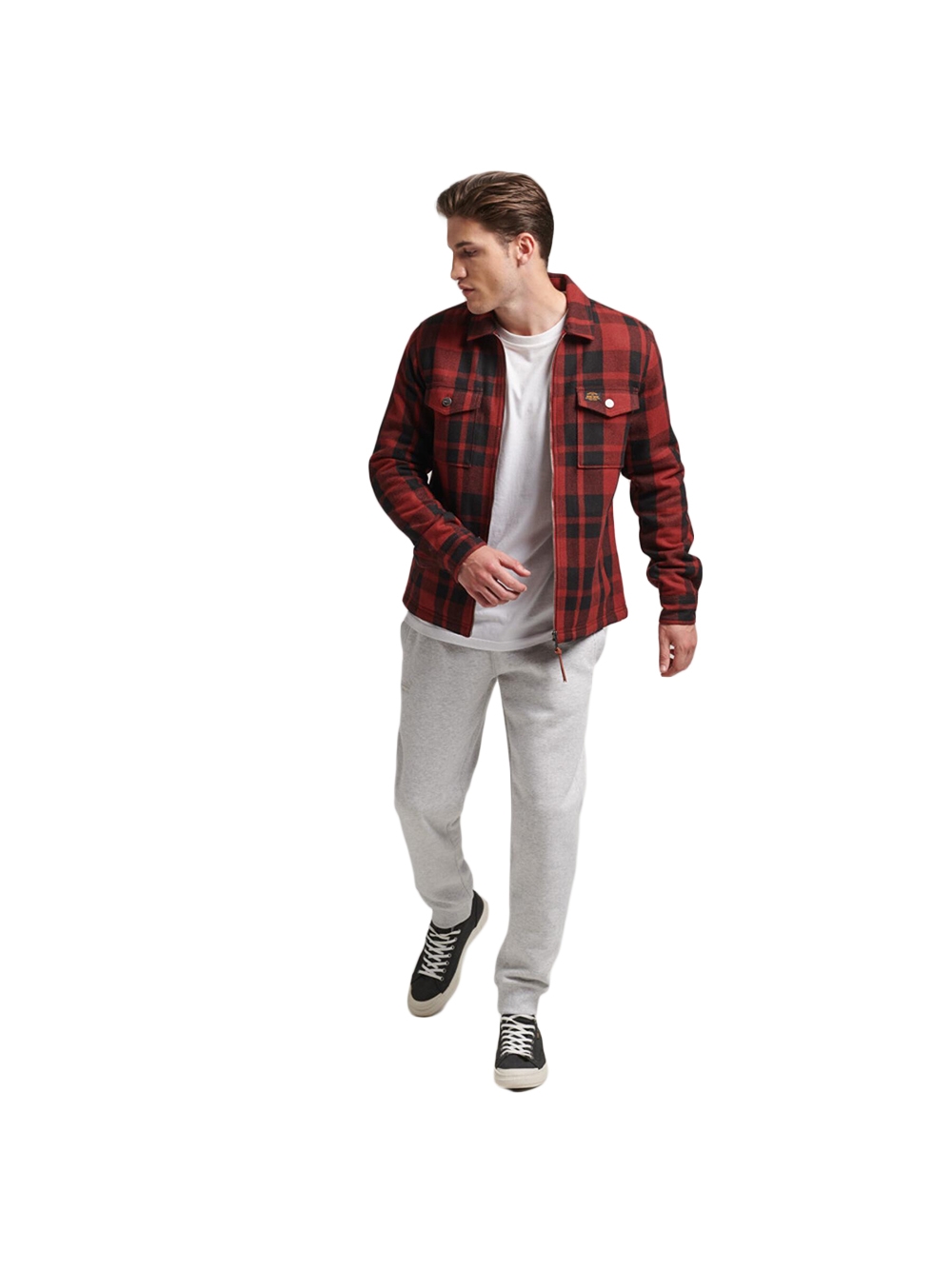 Veste en jean homme Superdry Style track Rouge - ZESHOES