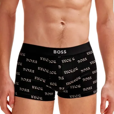 Boxer homme Boss Noir pack x2 strech