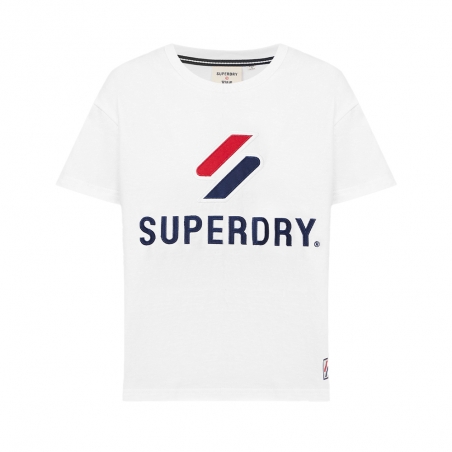 Tee shirt manche courte femme Superdry Blanc Classic