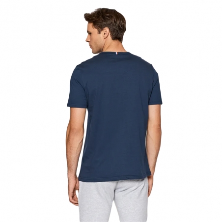 T shirt manche courte homme Le Coq Sportif Bleu Logo original