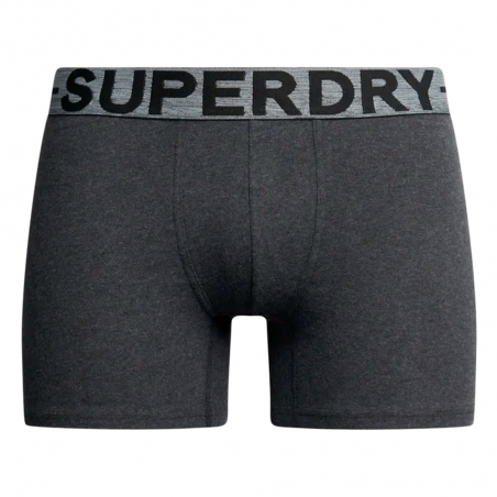 Boxer homme Superdry Gris pack x3 stretch 