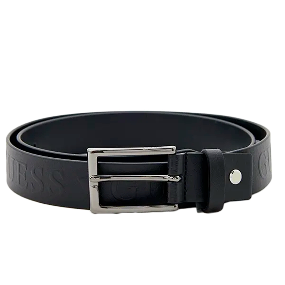 Guess Ceinture Classic relief Homme Noir