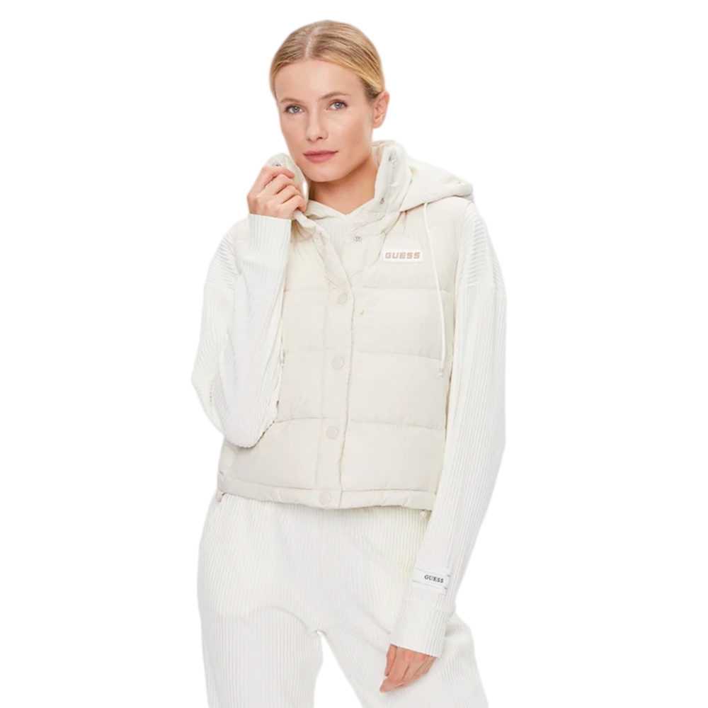 Guess Doudoune sans manche essentials Femme Blanc