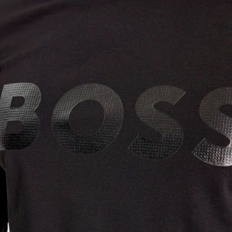 T shirt manche longue homme Boss Noir Regular