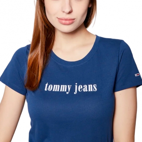 Tee shirt manche courte femme Tommy Jeans Bleu Slim Essential