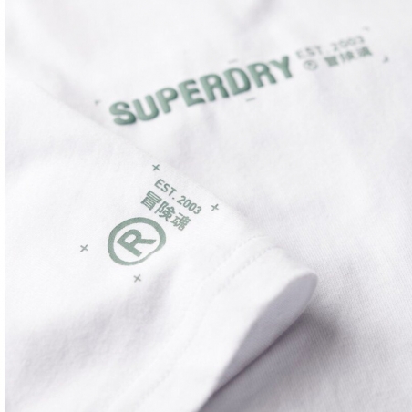 T shirt manche courte homme Superdry Blanc Utility Sport