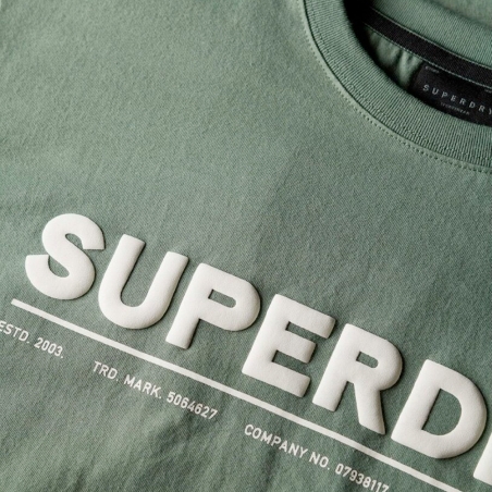 T shirt manche courte homme Superdry Vert Utility Sport