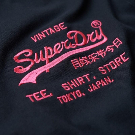 T shirt manche courte homme Superdry Noir Logo Vintage