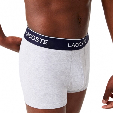 Boxer homme Lacoste Gris pack x3 casual