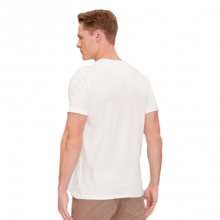 T shirt manche courte homme Guess Blanc EST 1981