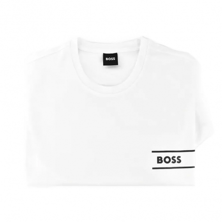 T shirt manche courte homme Boss Blanc authentic