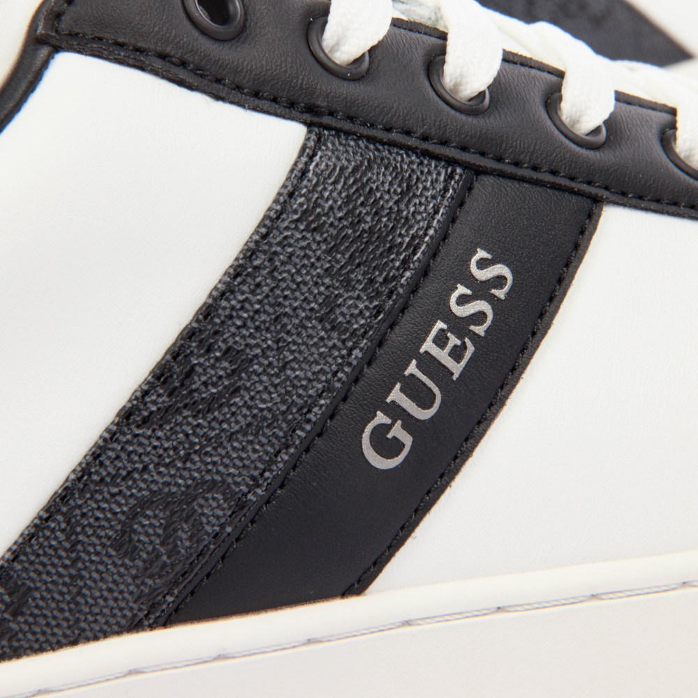 Basket de ville basse homme Guess micro Blanc - ZESHOES Basket de ville basse homme Guess micro Blanc - ZESHOES