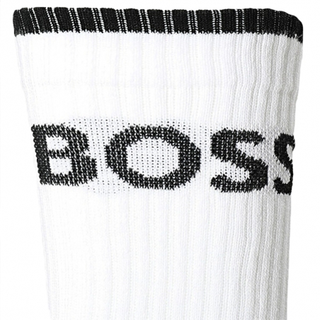 Chaussette haute homme Boss Blanc pack x6