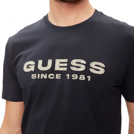 T shirt manche courte homme Guess Bleu Since 1981