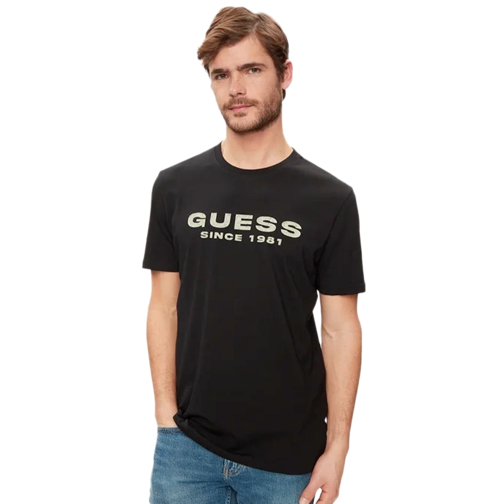 Guess T shirt Since 1981 Homme Noir