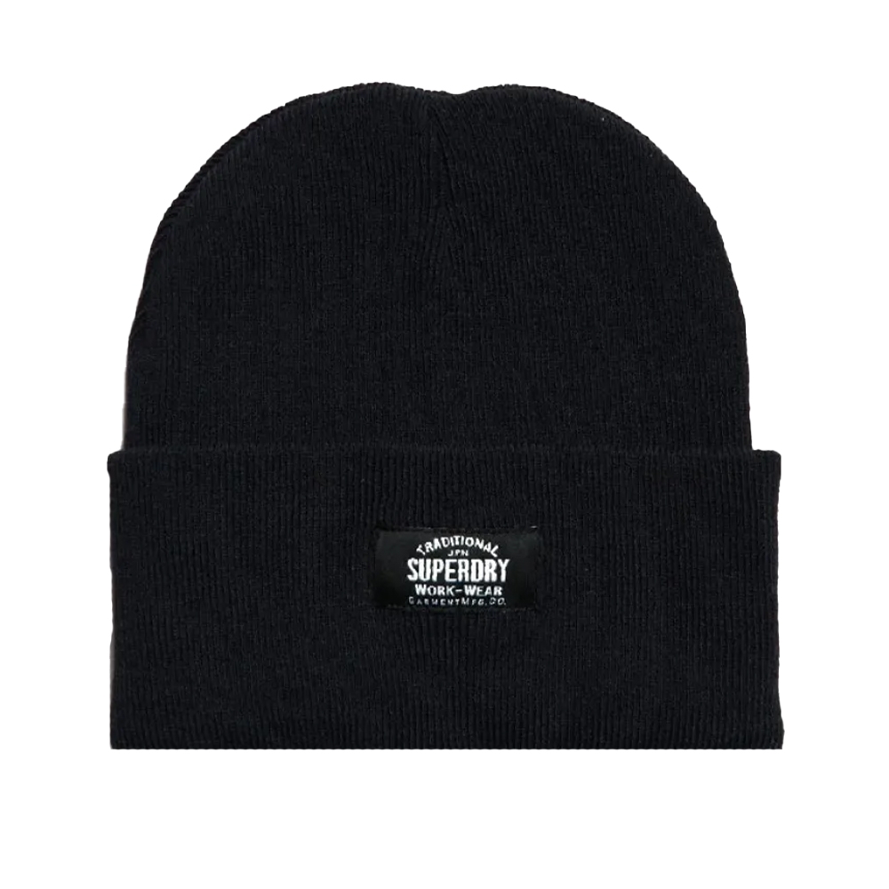 Superdry Bonnet Classic Knitted Femme Noir