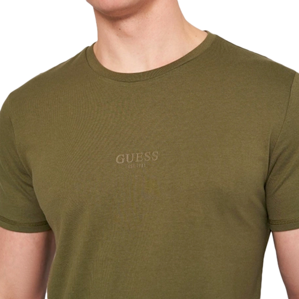 T shirt manche courte homme Guess Classic Bleu - ZESHOES