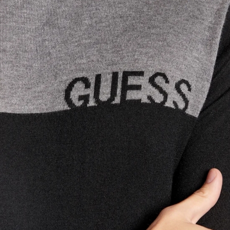Pull homme Guess Noir Classic logo