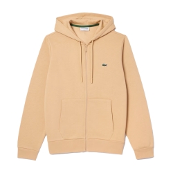 Sweat zippé homme Lacoste jogger Beige - ZESHOES Sweat zippé homme Lacoste jogger Beige - ZESHOES