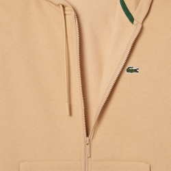Sweat zippé homme Lacoste jogger Beige - ZESHOES Sweat zippé homme Lacoste jogger Beige - ZESHOES