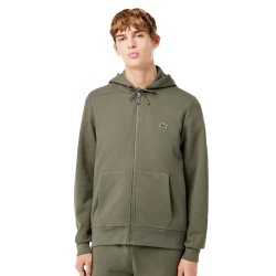 Sweat shirt homme Lacoste Molleton à capuche Kaki - ZESHOES