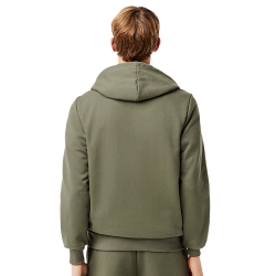 Sweat shirt homme Lacoste Molleton à capuche Kaki - ZESHOES