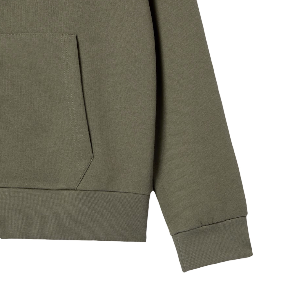 Sweat shirt homme Lacoste Molleton à capuche Kaki - ZESHOES