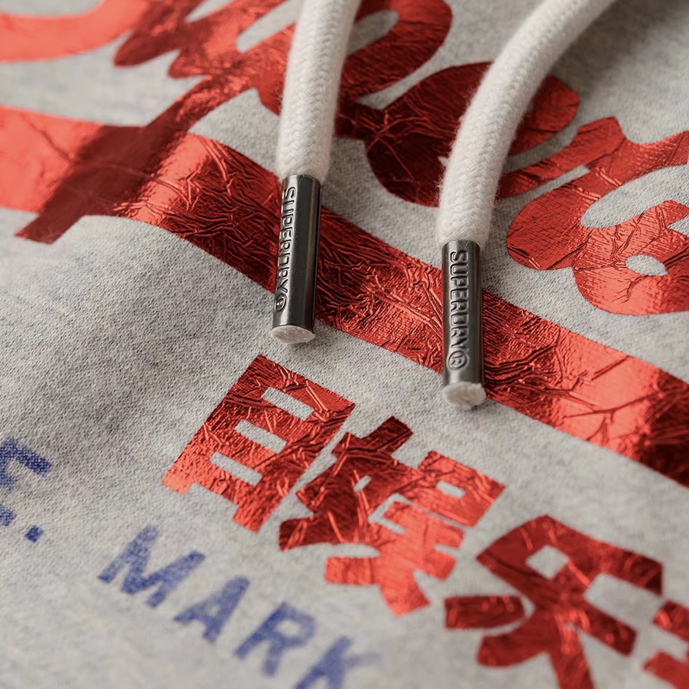 Sweat capuche femme Superdry vintage Gris - ZESHOES