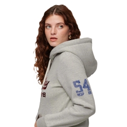 Sweat capuche femme Superdry vintage Gris - ZESHOES