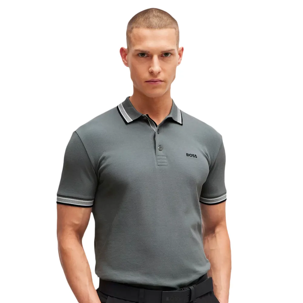 Boss Polo Paddy Homme Gris