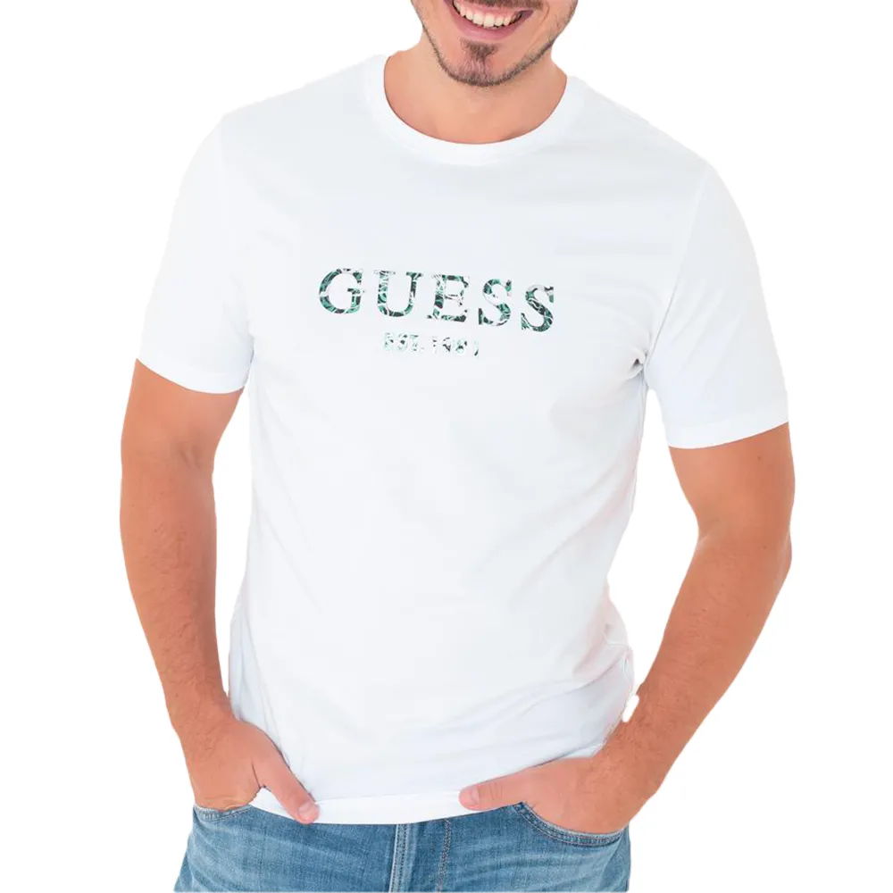 Guess T shirt EST 1981 Homme Blanc