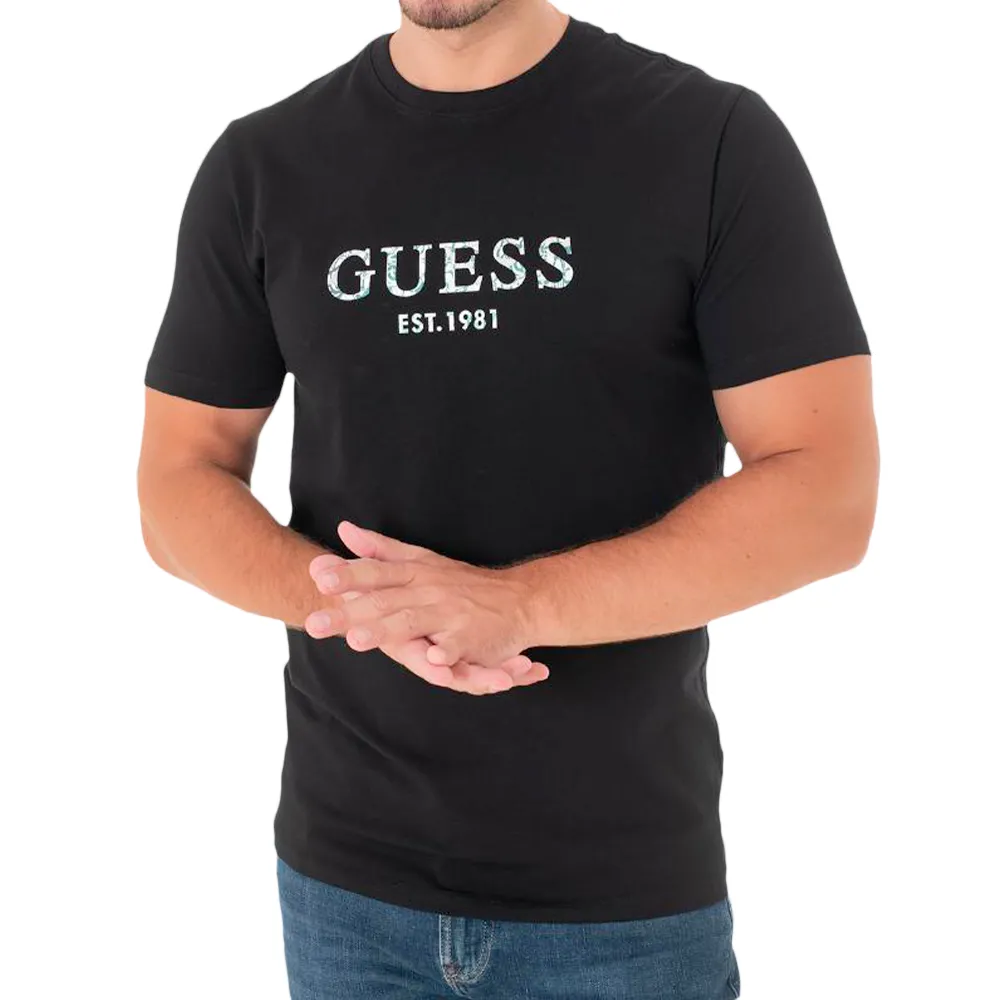 Guess T shirt EST 1981 Homme Noir