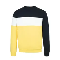 Sweat shirt homme Le Coq Sportif Crew sky Jaune - ZESHOES Sweat shirt homme Le Coq Sportif Crew sky Jaune - ZESHOES