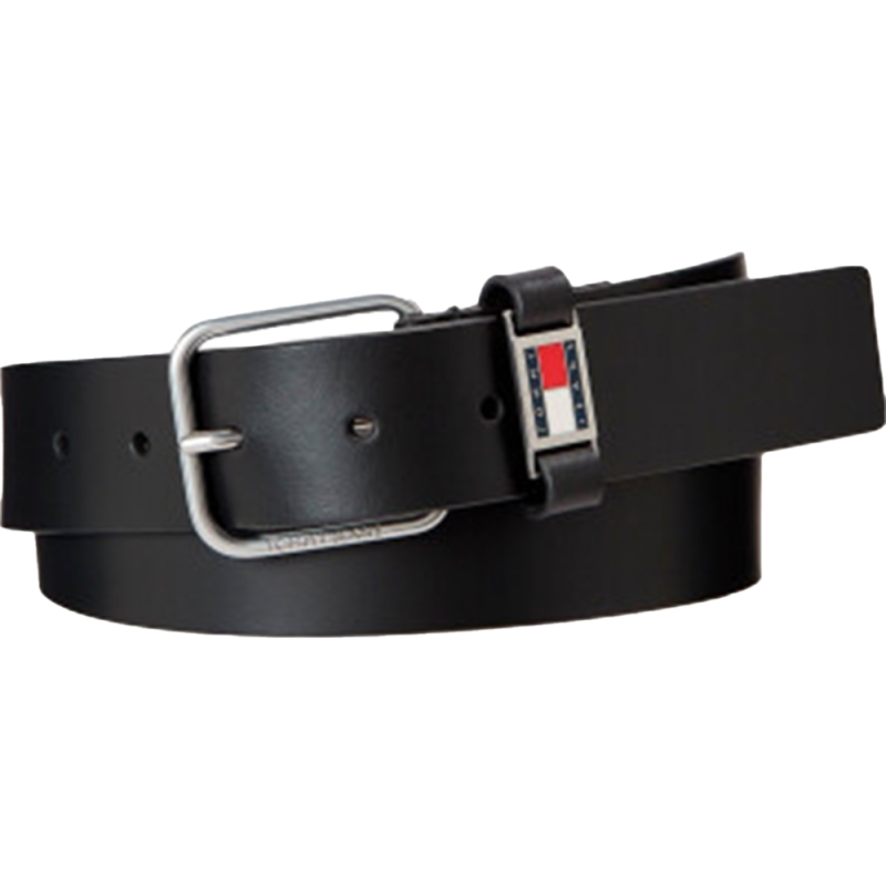 Ceinture homme Tommy Jeans Flag Noir - ZESHOES Ceinture homme Tommy Jeans Flag Noir - ZESHOES